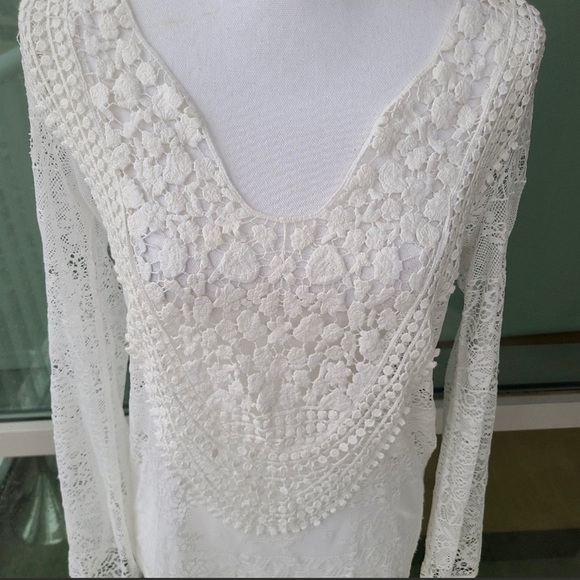 NWT Brixon Ivy Alessandria Crochet Bib Lace Top (Small) - Picture 3 of 8